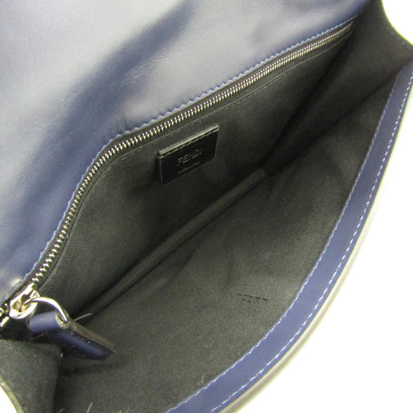 FENDI Blue Leather Shoulder Bag - Picture 4 of 16